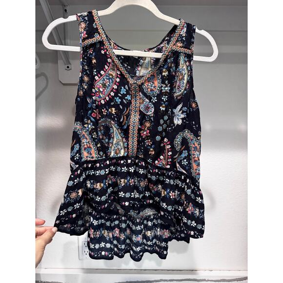 Patrons of Peace Women's Pattern Paisley Tank Top Size Small - Picture 1 of 7